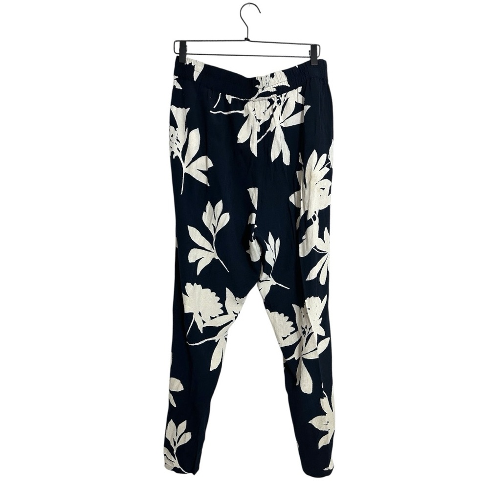 Lucky Brand Black Off White Floral Print Pants Size Large Bohemian